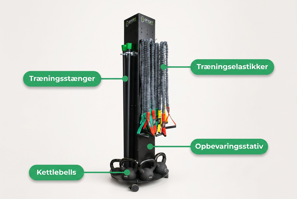 Sort stander inkl. udstyr