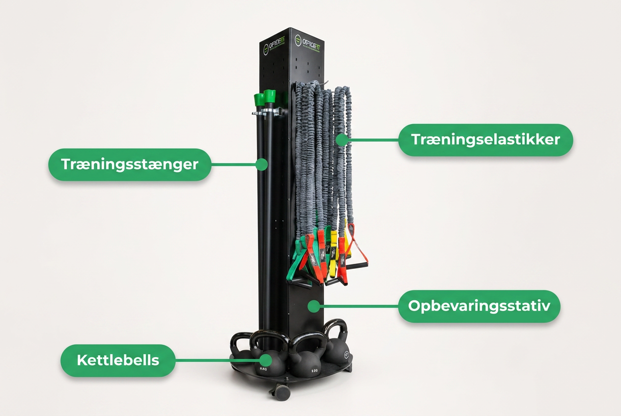 Sort stander inkl. udstyr